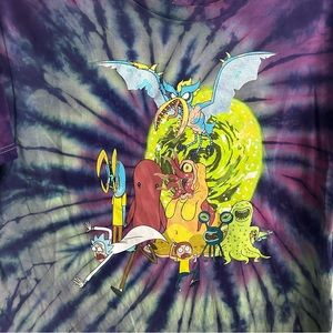 Graphic tee shirt Rick and Morty Tie-Dye size large, tie-dye excellent condition